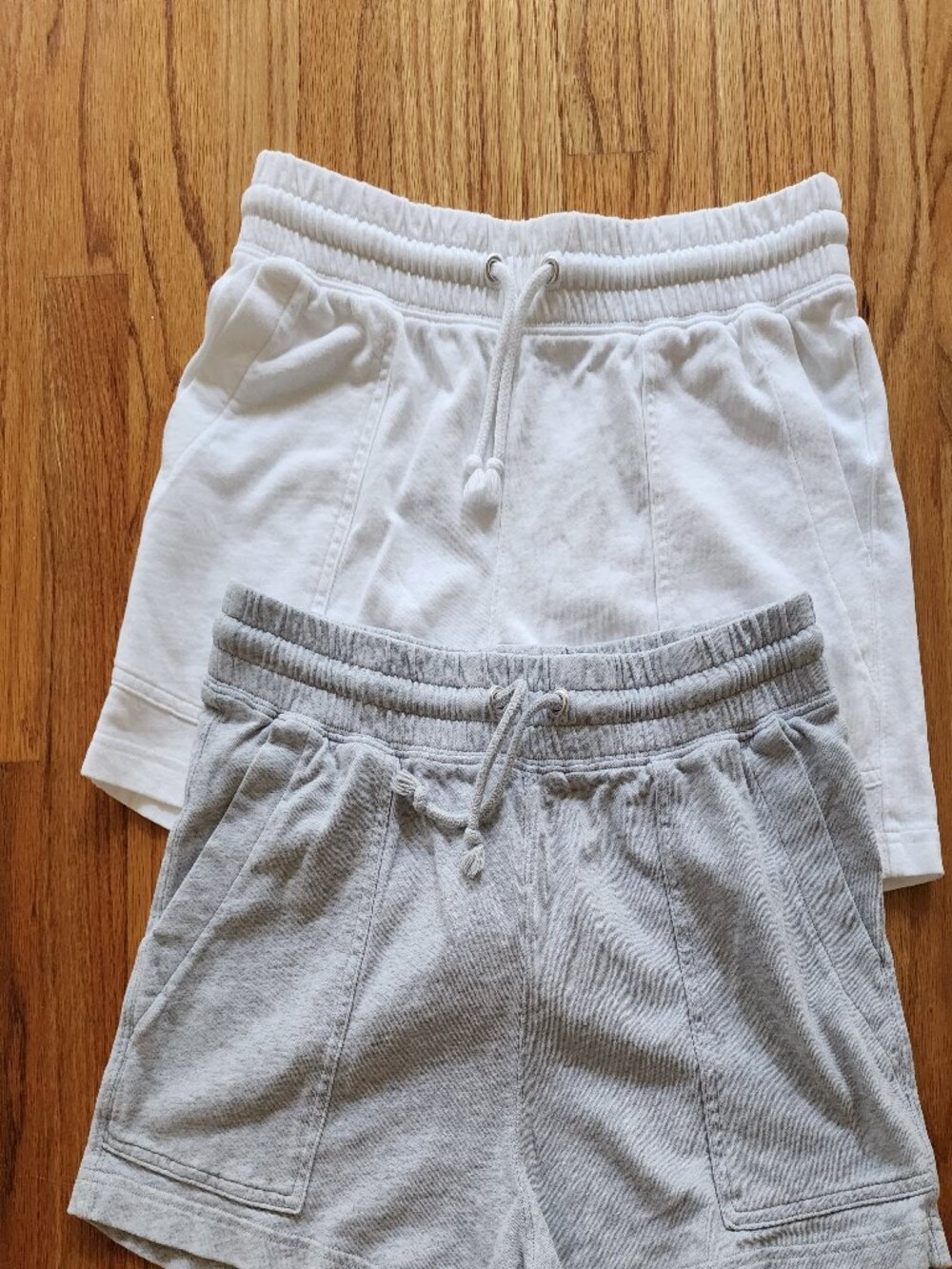 J.Crew French Terry Sweatshorts Bundle (Set of 2) – Heather Grey & White Size S